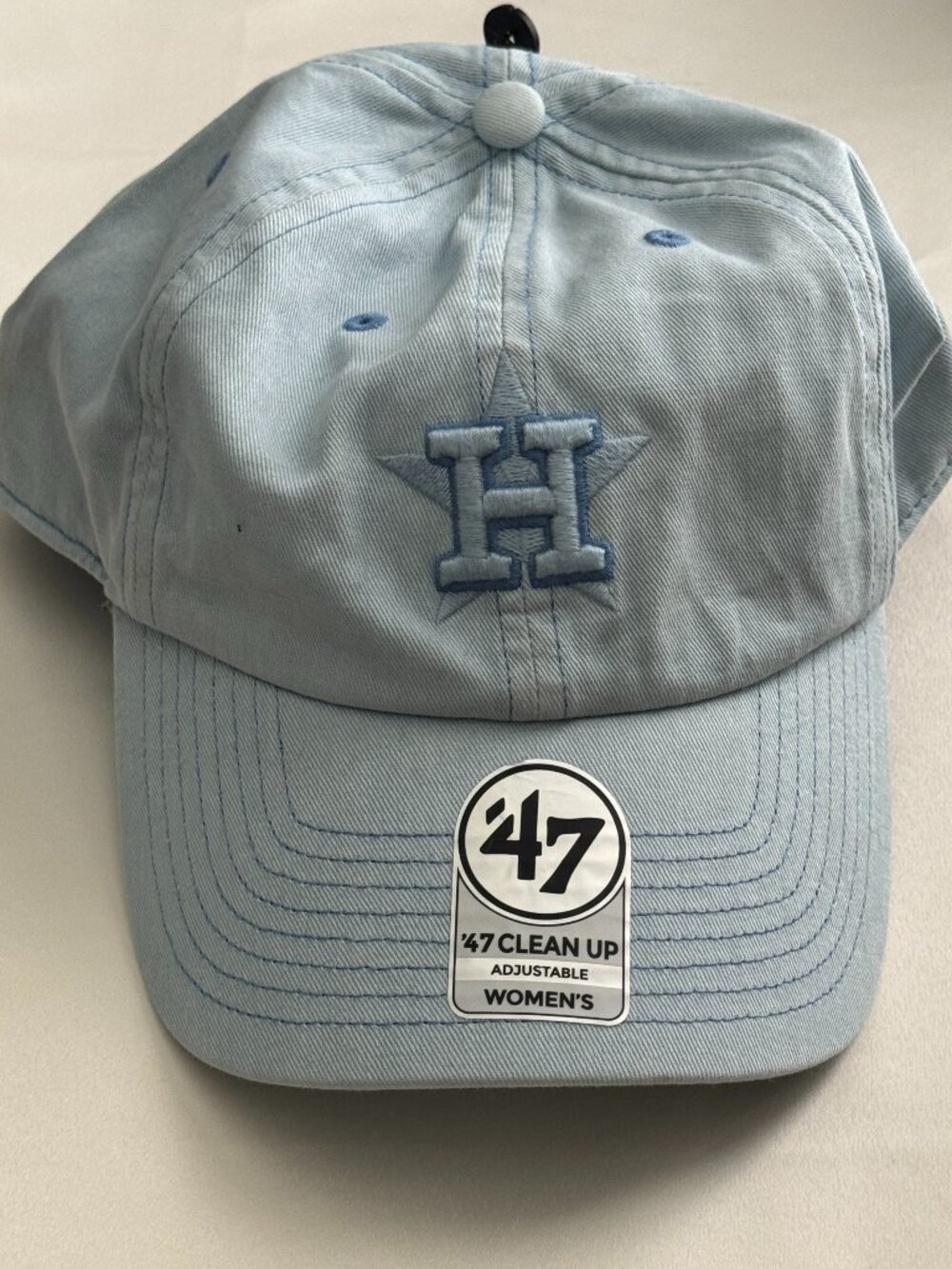 Houston Astros ’47 Clean Up Adjustable Women's Baseball Hat Light Blue MLB Cap